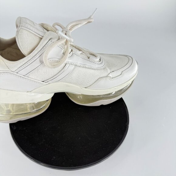 Michael Kors Womens Olympia 7.5M White Sneakers With Clear Sole - Picture 8 of 11